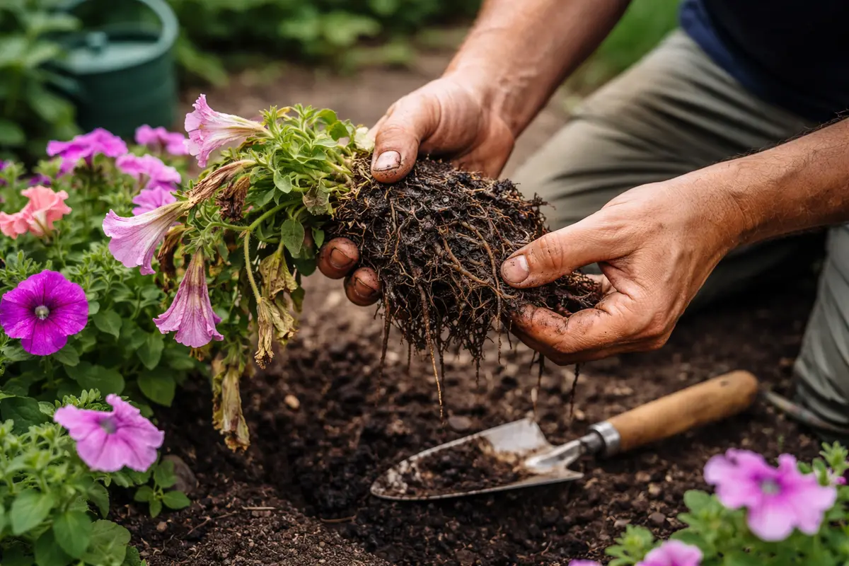 how to fix drooping petunias test for root rot in petunia plants