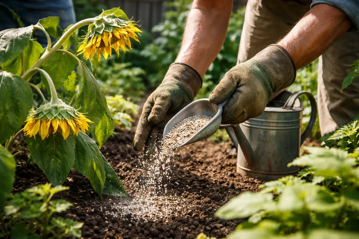 how to fix drooping sunflowers during fertilize sunflowers to encourage new growth