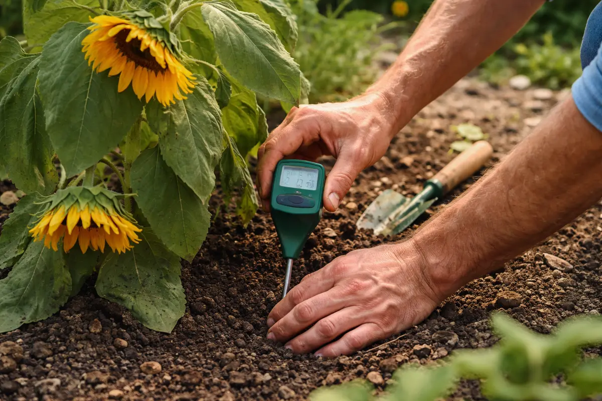 how to fix drooping sunflowers during test soil moisture for drooping sunflowers