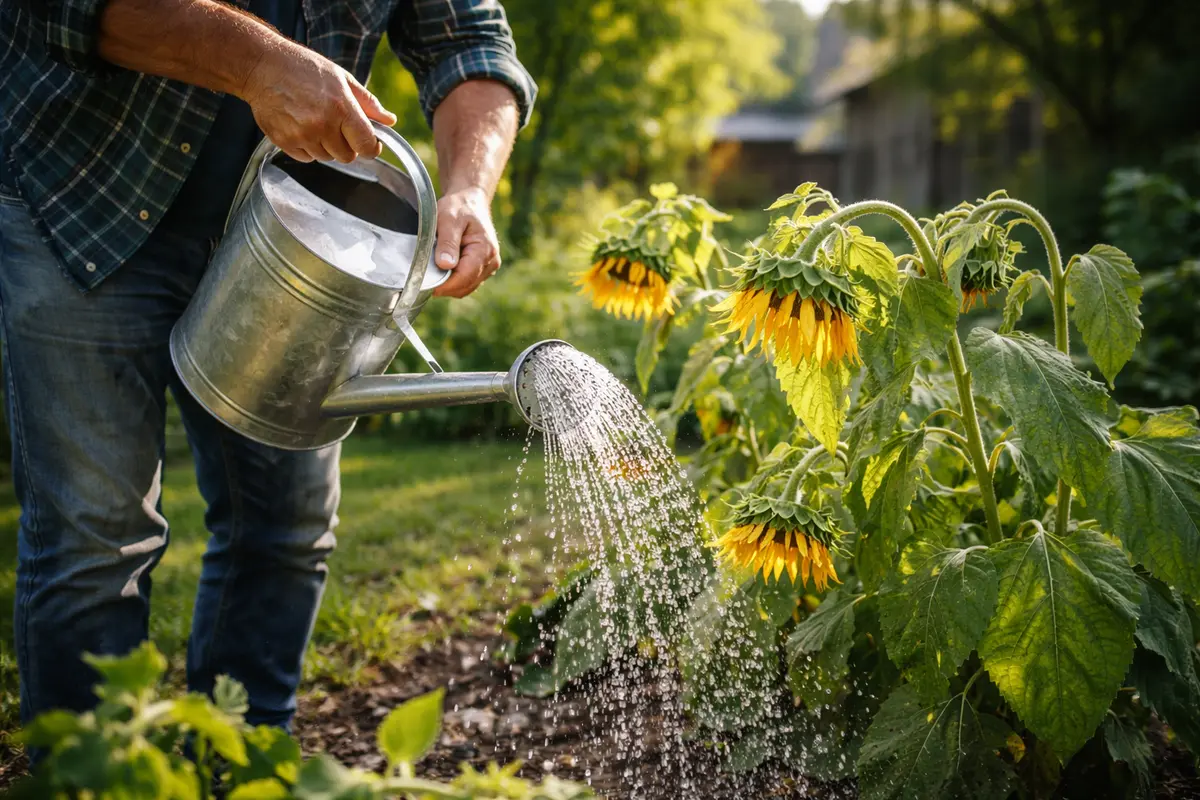 how to fix drooping sunflowers during water sunflowers immediately to revive them