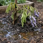 how to fix drooping wisteria after with weak seedlings in garden soil