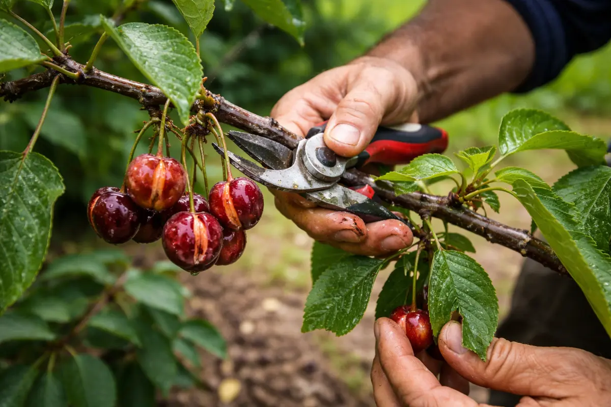 how to fix fruit cracking on cherry prune cracked cherry branches immediately