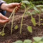 how to fix leggy growth in with damaged foliage in outdoor soil