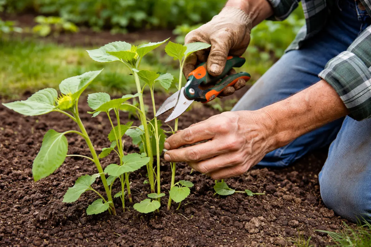 how to fix leggy growth in trim leggy sunflower stems right away