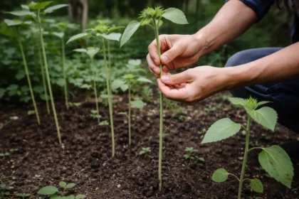 how to fix leggy growth in with damaged foliage in outdoor soil