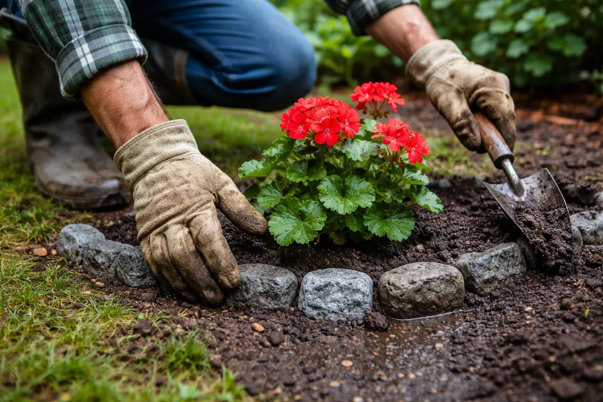 how to fix poor drainage around create rain barriers for outdoor geraniums