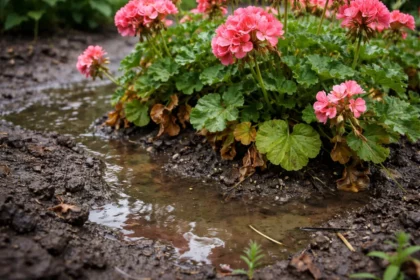how to fix poor drainage around with wet soil around the base