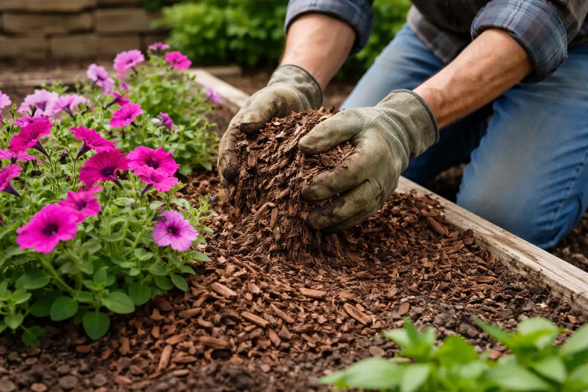 how to fix poor drainage cover soil with mulch to retain moisture