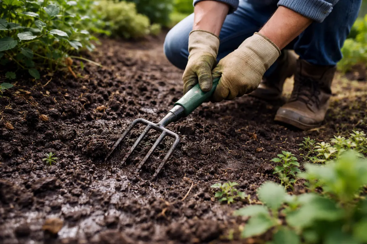 how to fix poor drainage in garden aerate soil to encourage drainage