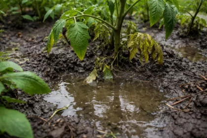 how to fix poor drainage in with wet soil around the base