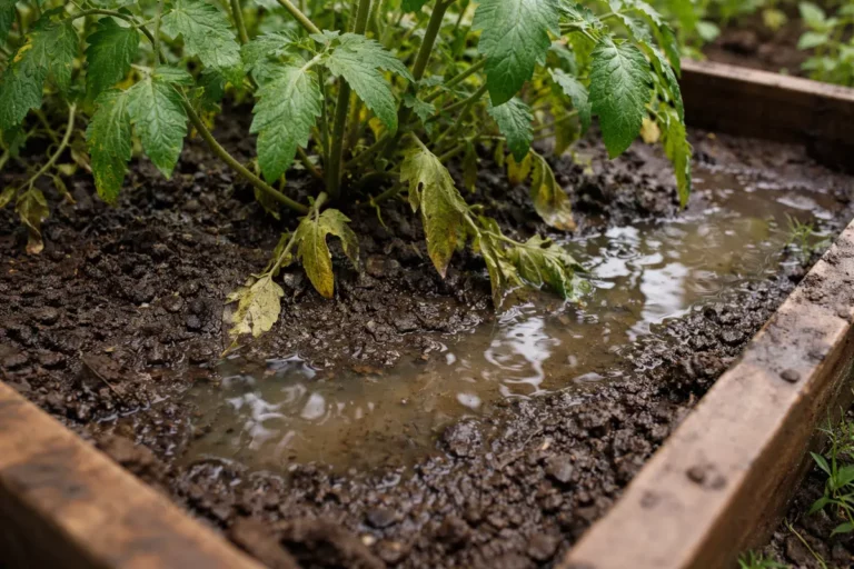 how to fix poor drainage in with wet soil around the base