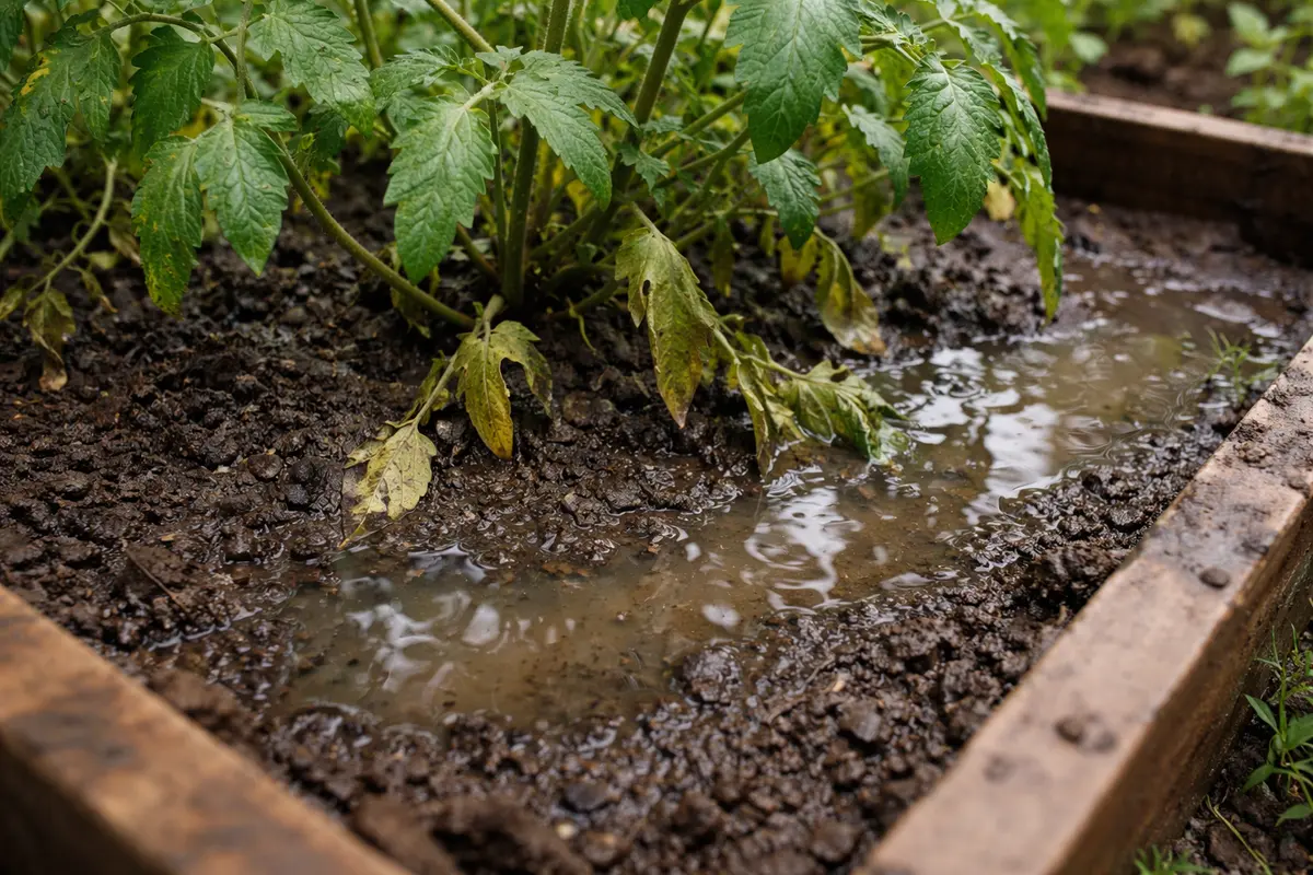 how to fix poor drainage in with wet soil around the base