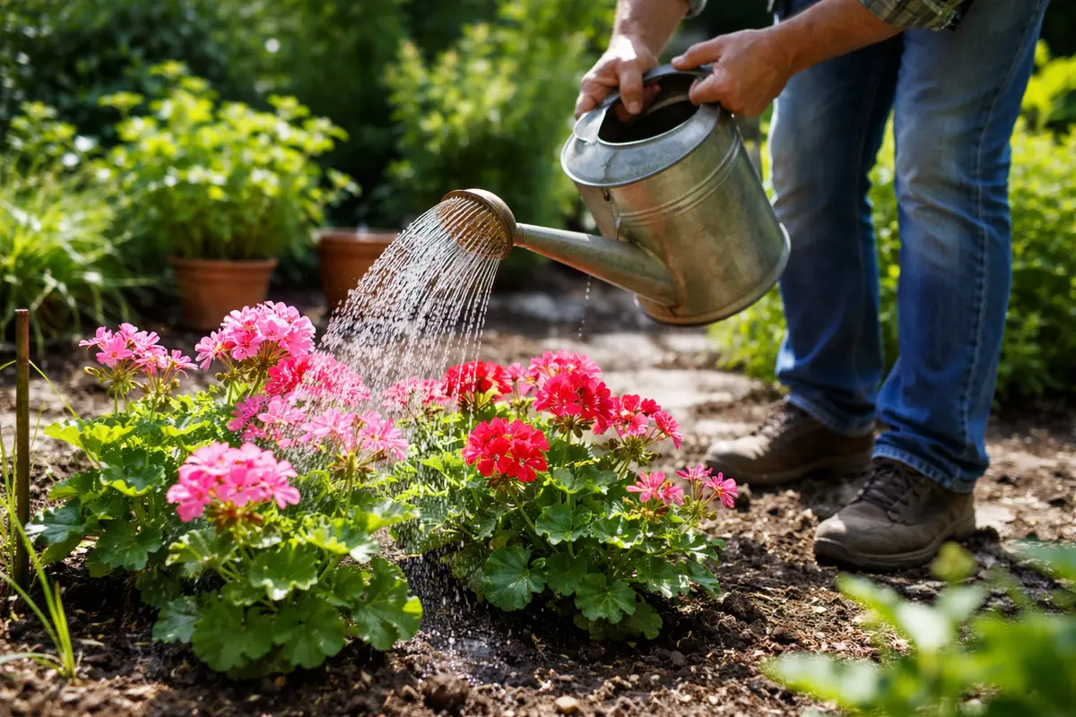how to fix poor flowering in geraniums water geraniums before afternoon heat
