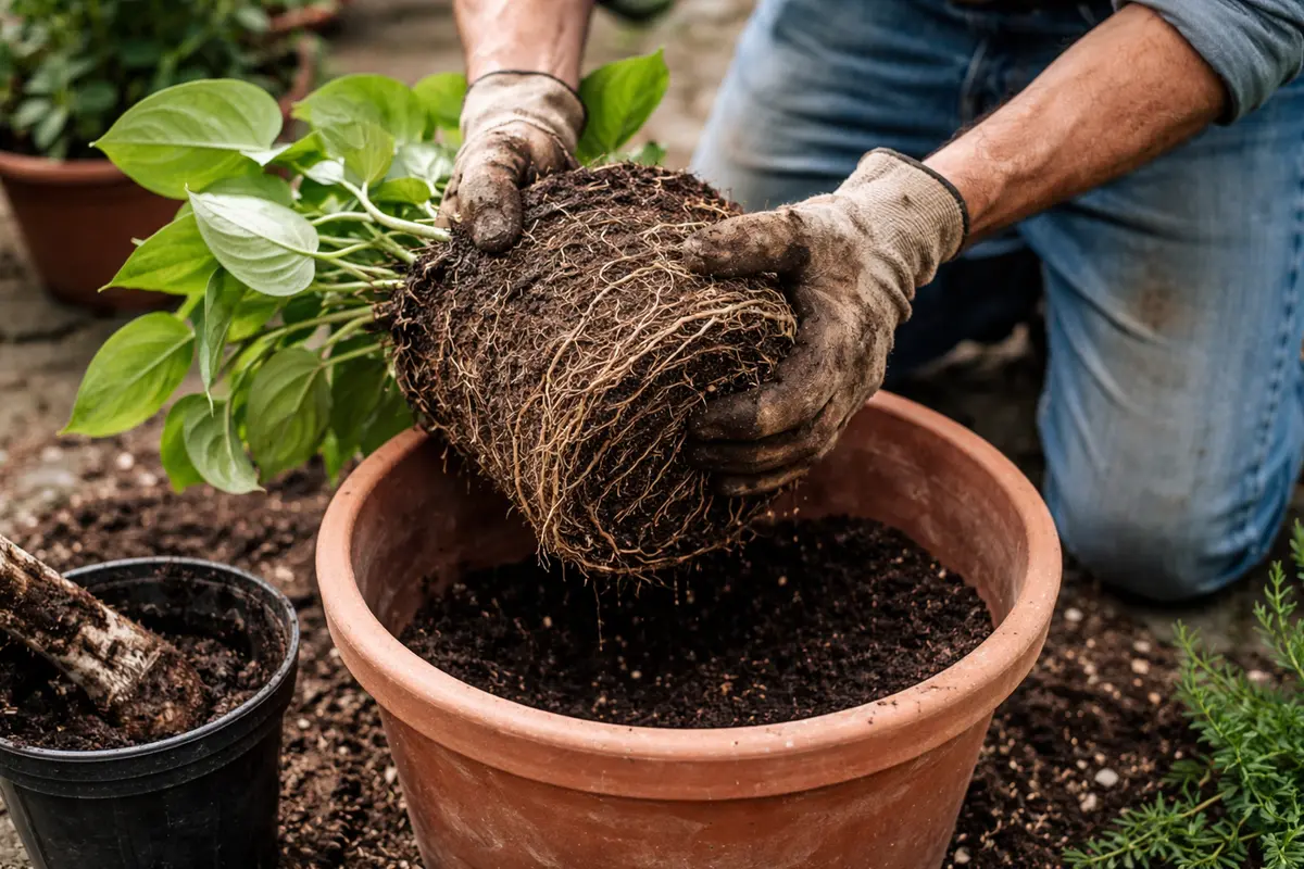 how to fix root bound conditions transplant to larger container for recovery