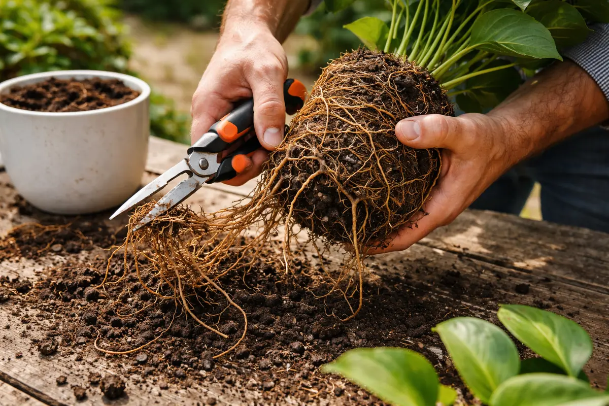 how to fix root bound trim overgrown roots asap on indoor plants