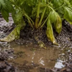 how to fix root rot in with wet soil around the base