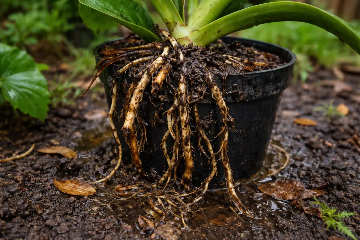 how to fix root rot in with unhealthy roots showing in soil