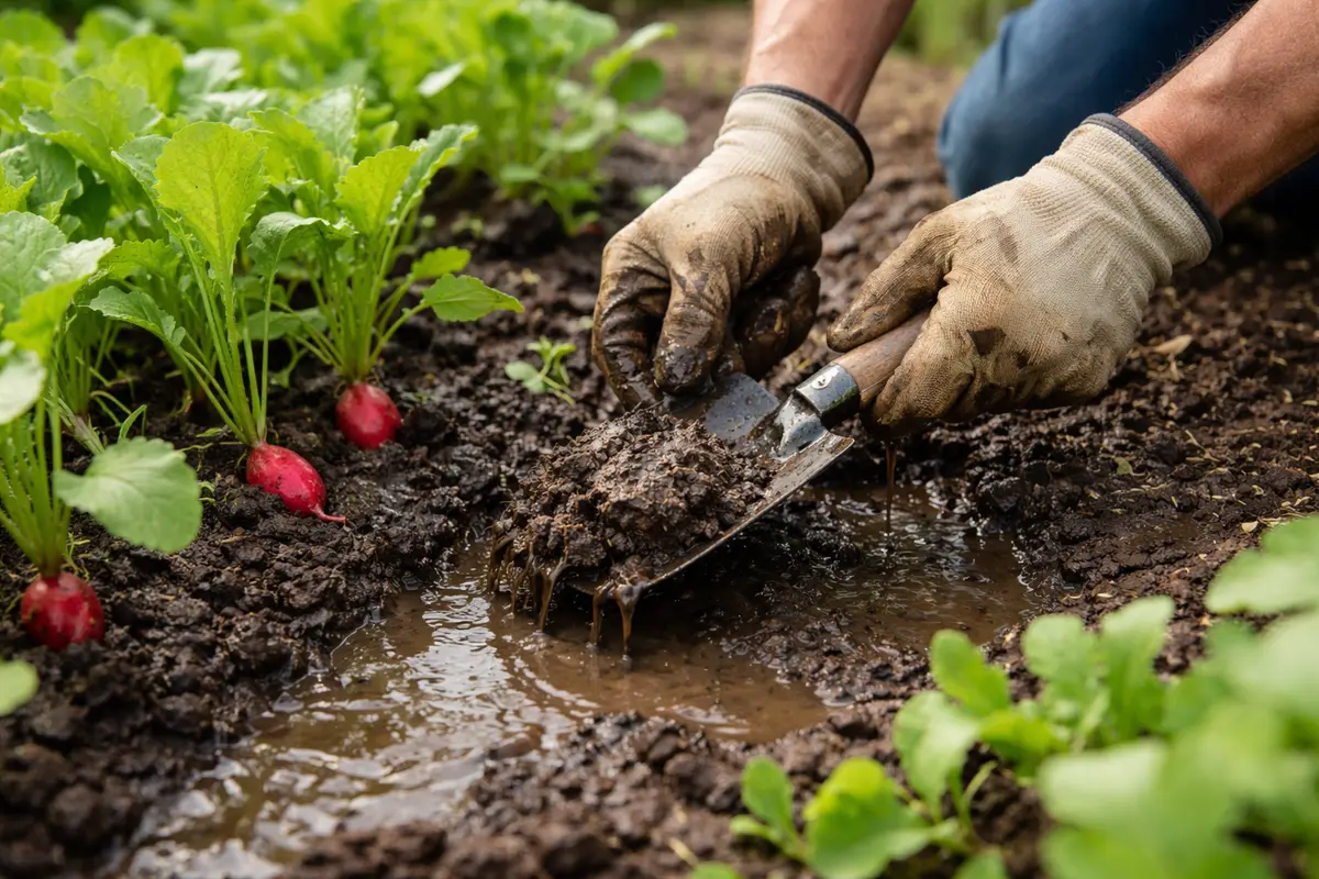 how to fix soggy soil around dig up soggy soil near radishes