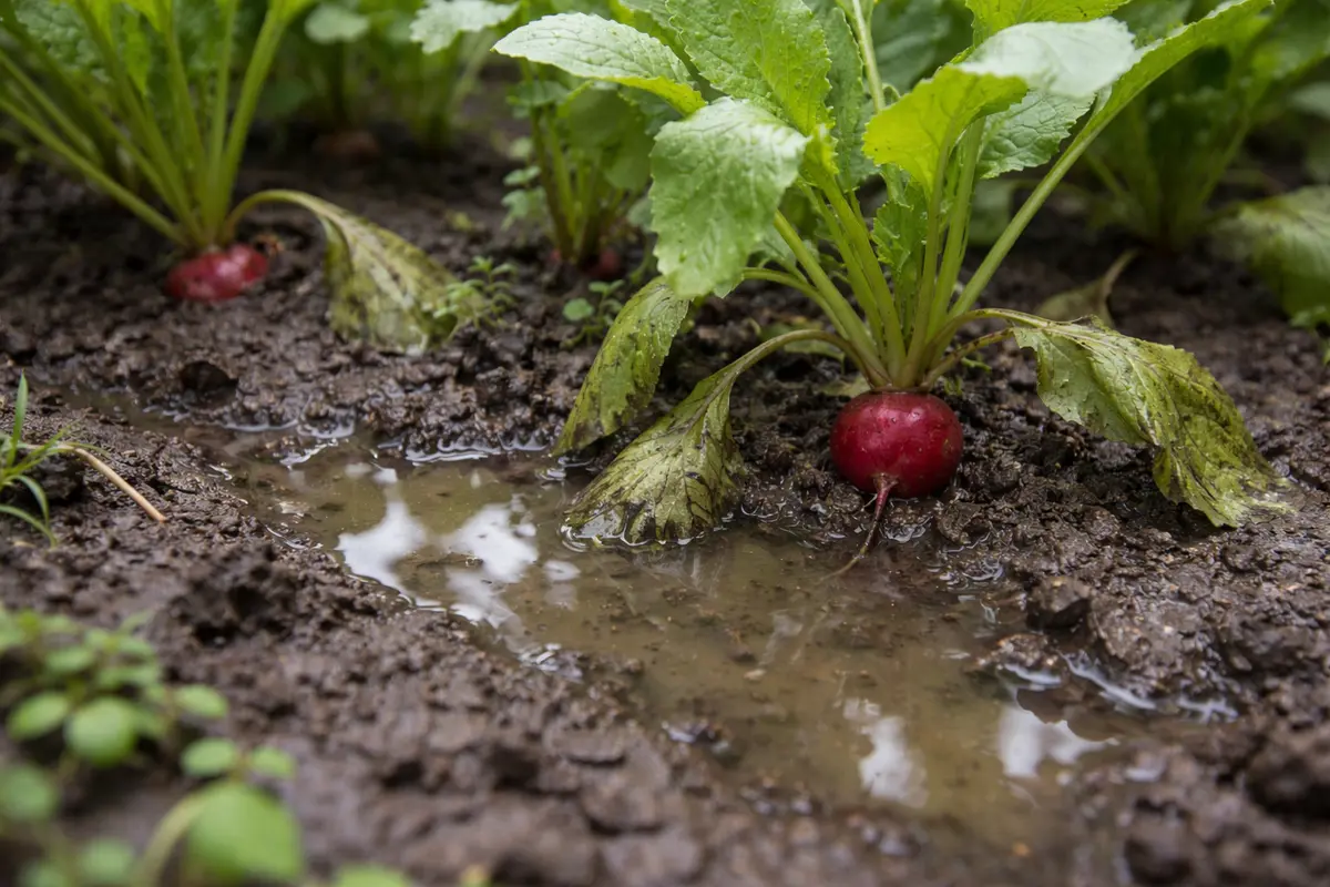 how to fix soggy soil around with wet soil around the base