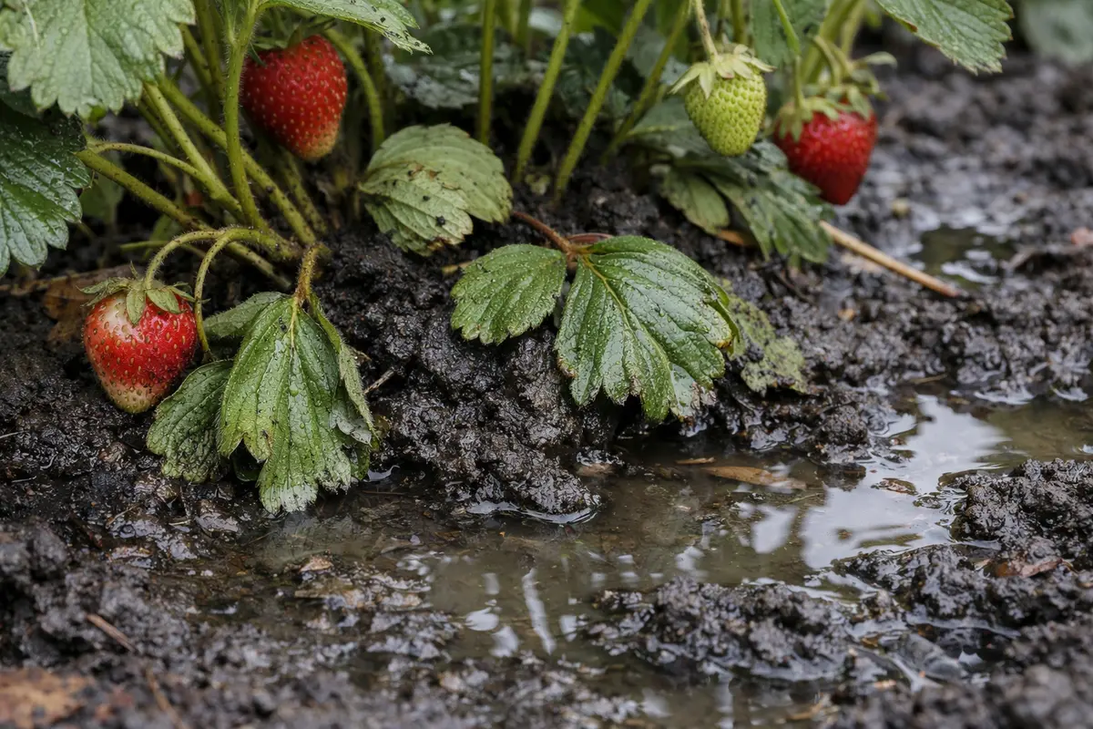 how to fix soggy soil around with wet soil around the base