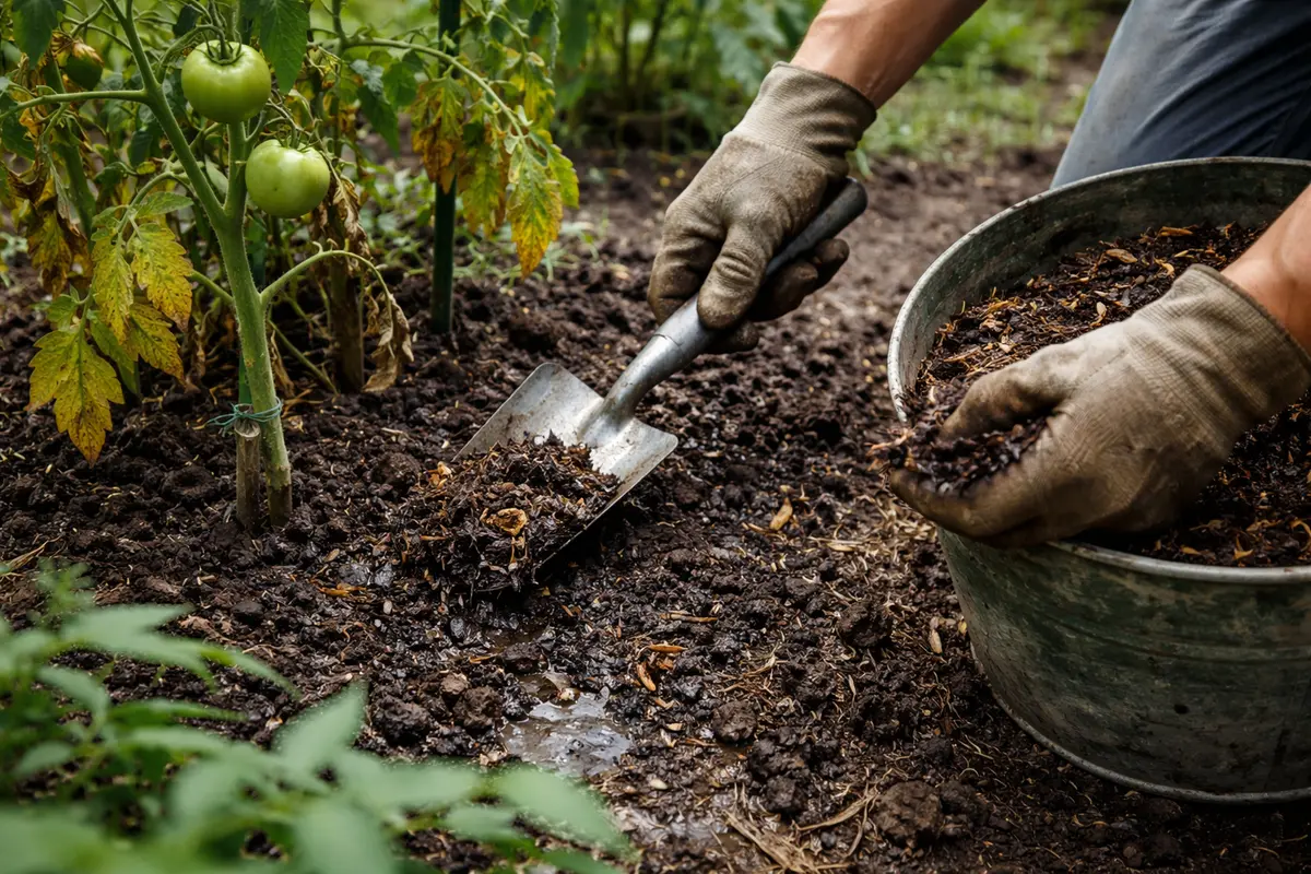 how to fix soggy soil around add organic matter for tomato recovery