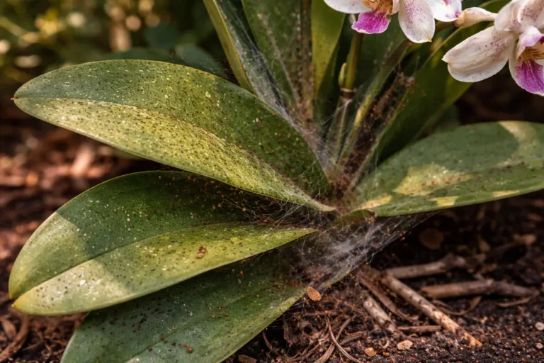 how to fix spider mites on with pest damage visible on leaves