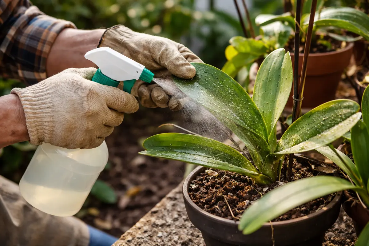 how to fix spider mites on spray insecticidal soap on affected orchids