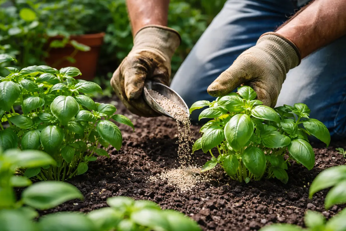 how to fix stunted growth in fertilize basil to encourage healthy growth