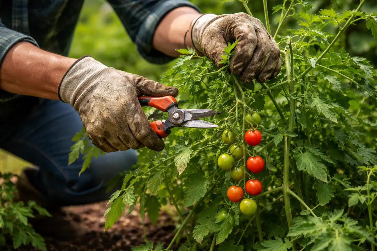 how to fix stunted growth in cherry trim overgrown cherry tomato foliage
