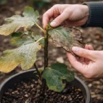 how to fix stunted growth in with damaged foliage in outdoor soil