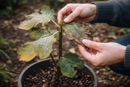 how to fix stunted growth in with damaged foliage in outdoor soil