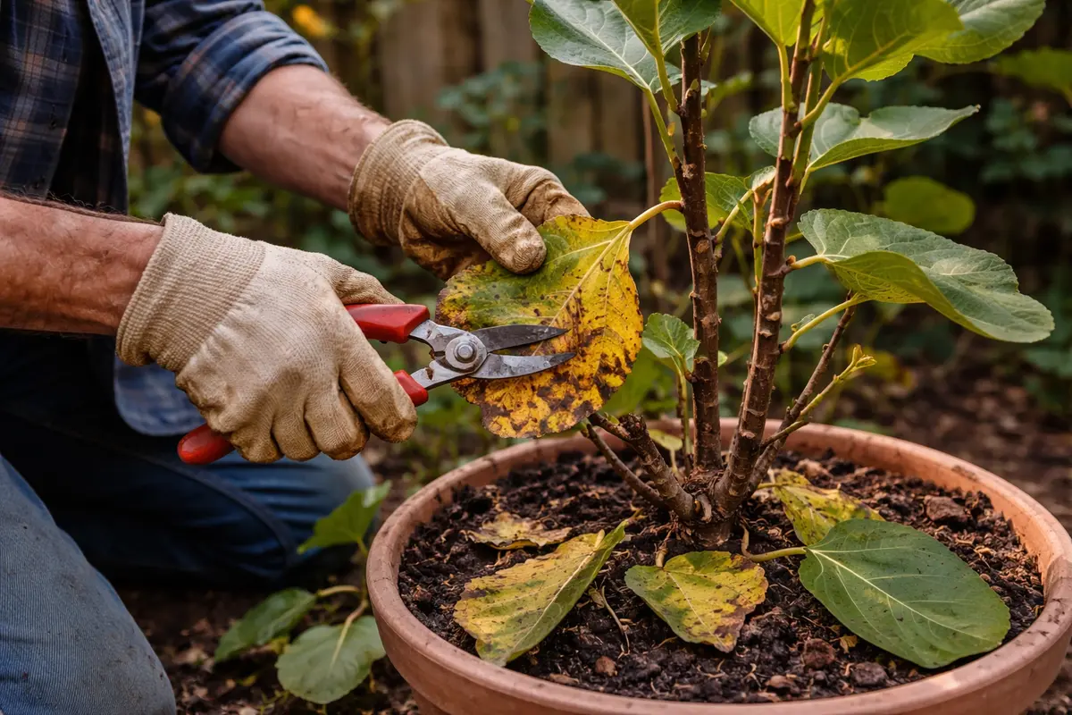how to fix stunted trim back winter fig leaves to stimulate growth