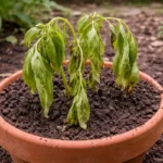 how to fix stunted growth in wilting visibly in real garden soil