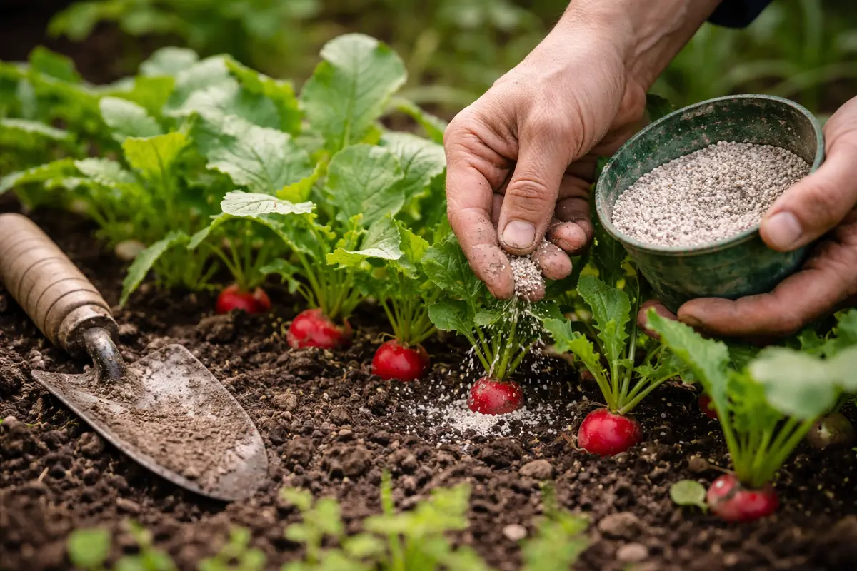 how to fix stunted growth in fertilize radishes to encourage new growth