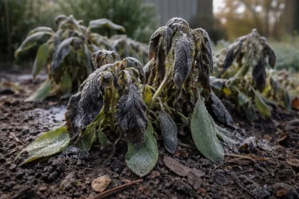 how to fix stunted growth in with cold-damaged leaves in the garden