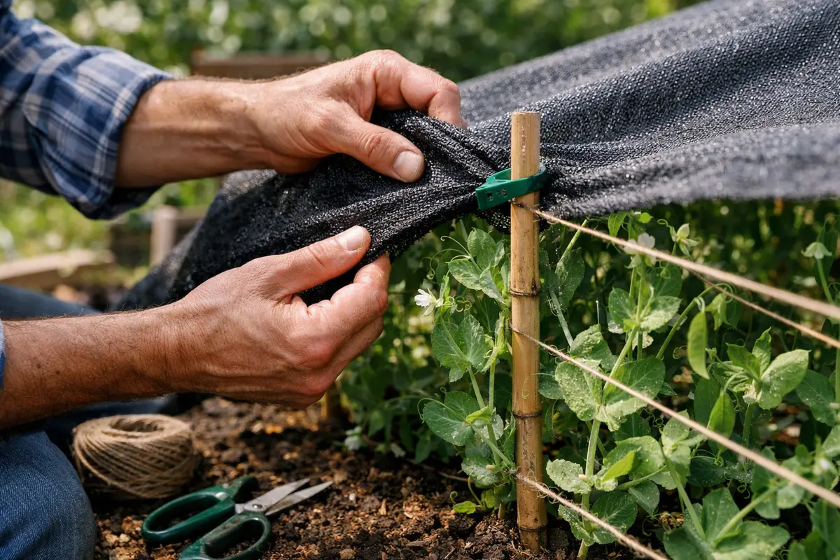 how to fix stunted ensure shade for snap peas during hot days