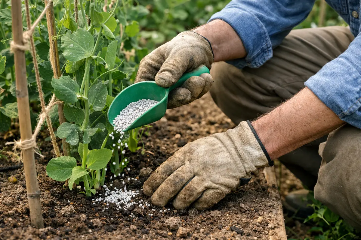 how to fix stunted growth in fertilize snap peas to encourage growth