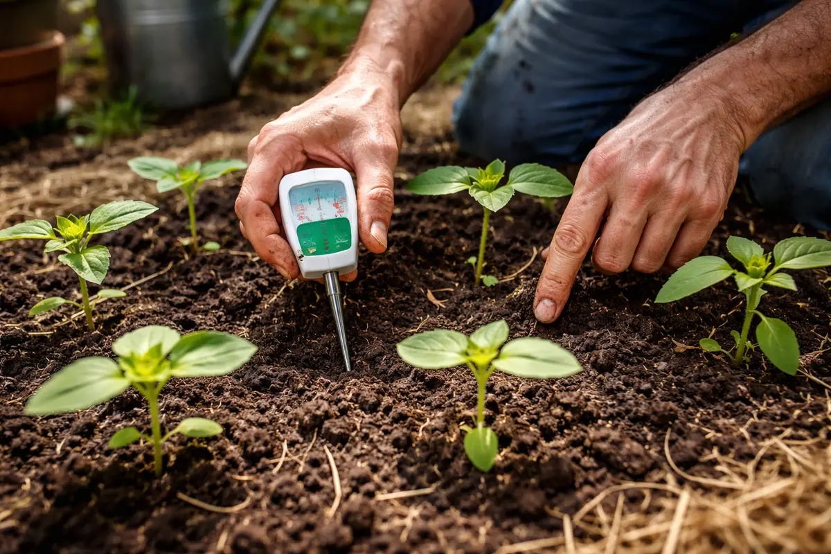how to fix stunted growth in test soil moisture for sunflower seedlings