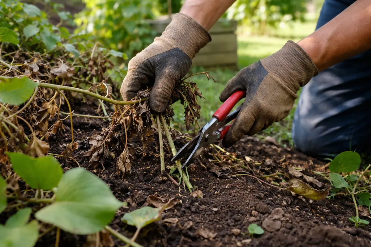 how to fix stunted growth in cut back frost-damaged sweet potato vines