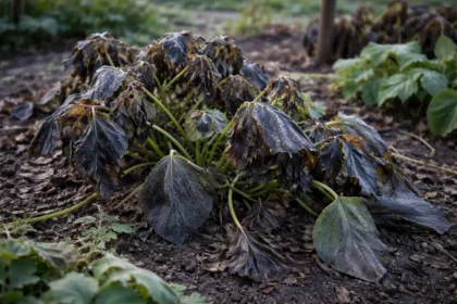 how to fix stunted growth in with cold-damaged leaves in the garden