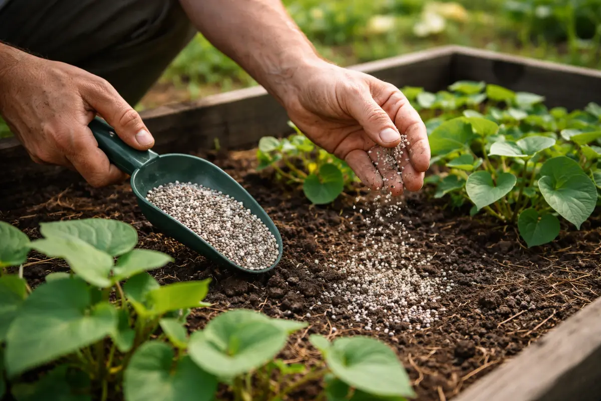 how to fix stunted growth in fertilize sweet potatoes to stimulate growth