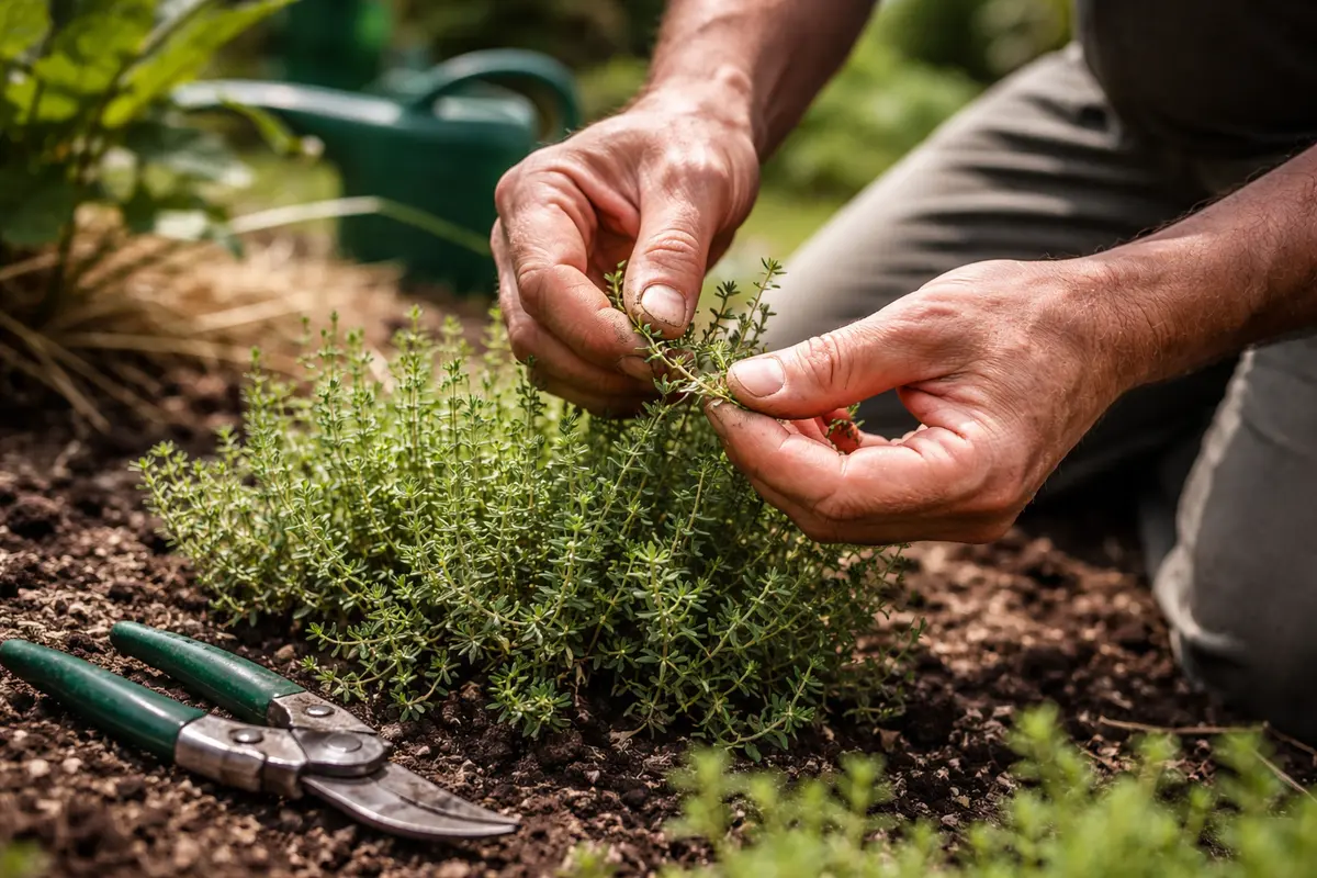 how to fix stunted growth inspect thyme leaves for signs of improvement