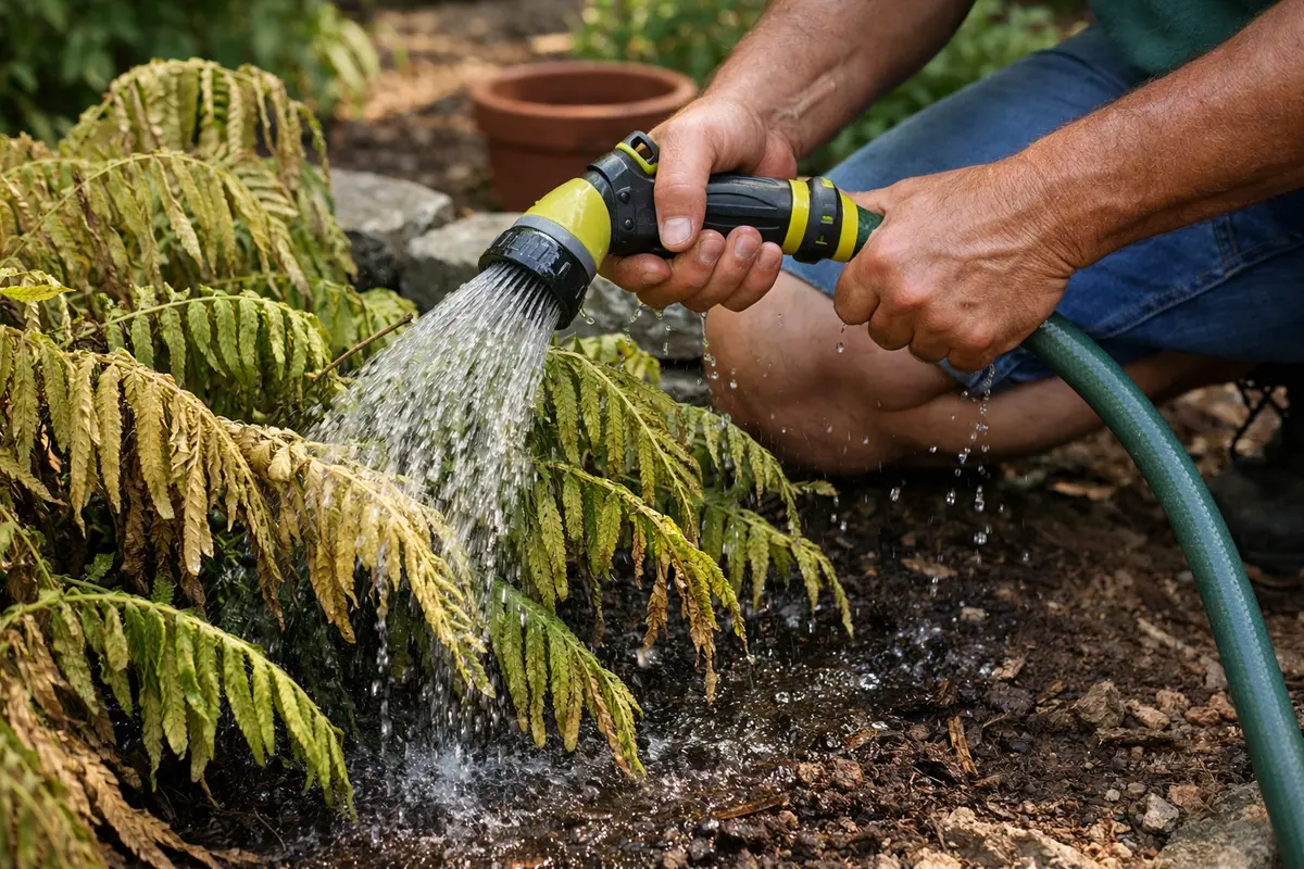 how to fix wilting ferns during hot summer water wilting ferns immediately