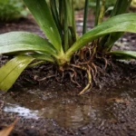 how to fix wilting orchids after with wet soil around the base