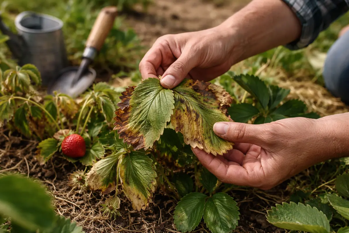 how to fix wilting strawberries inspect leaves for signs of heat damage