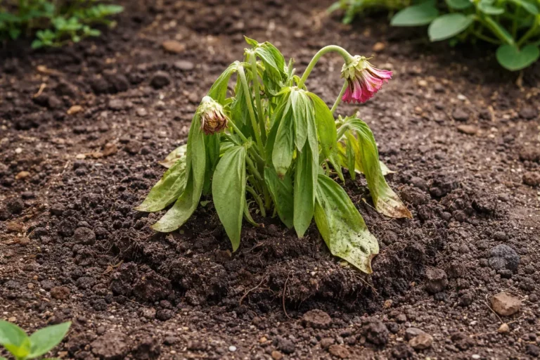 how to fix wilting zinnias after with weak seedlings in garden soil