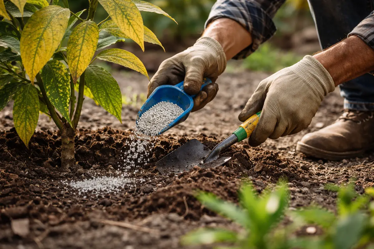 how to fix yellow leaves apply fertilizer to revive yellowing avocado leaves