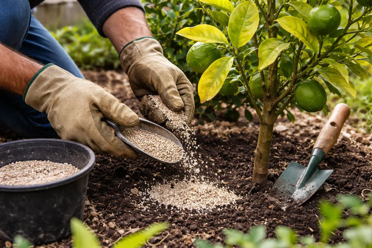 how to fix yellowing leaves feed lime tree to restore leaf color