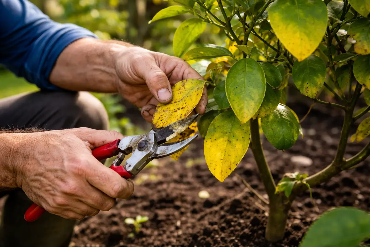 how to fix yellowing leaves on prune yellowing lime tree leaves immediately