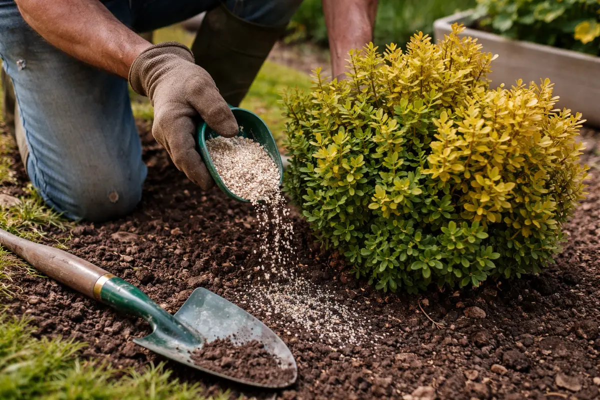how to fix yellowing leaves on nourish boxwood for resilience after frost